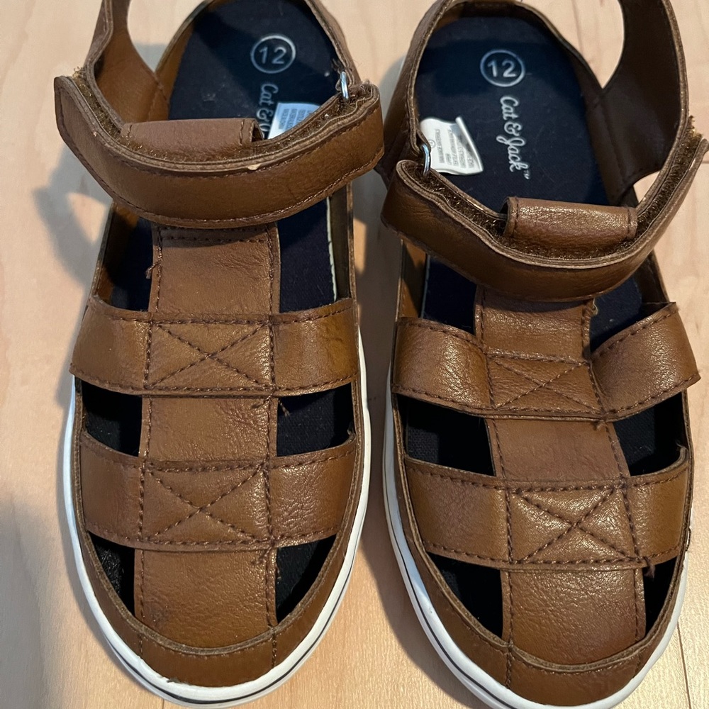 Cat & Jack Toddler Sandals- Brown- Size 12